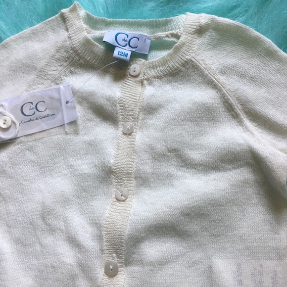 ππΌ C de C Baby Luxury Lightweight Cardigan Linen and Cotton Blend Newborn - Picture 4 of 7